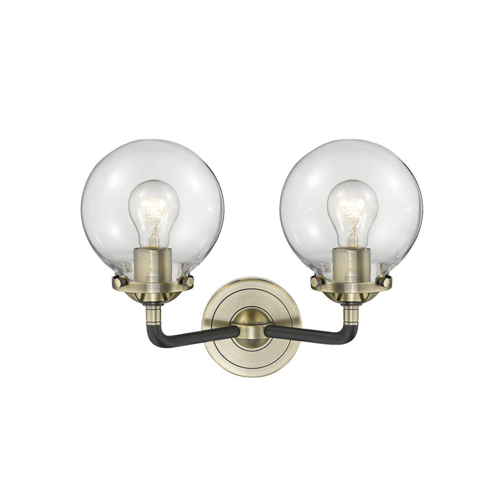 Innovations Nouveau 284-2W-BAB-G202-6-LED Bath Vanity Light 14 in. wide - Black Antique Brass