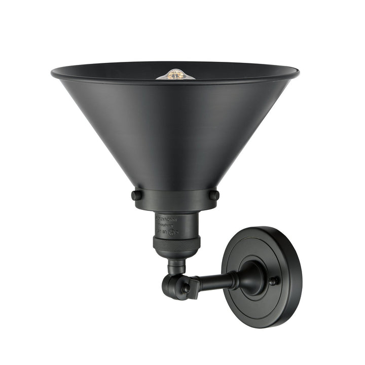 Innovations Franklin Restoration 203-BK-M10-BK Wall Sconce Light - Matte Black