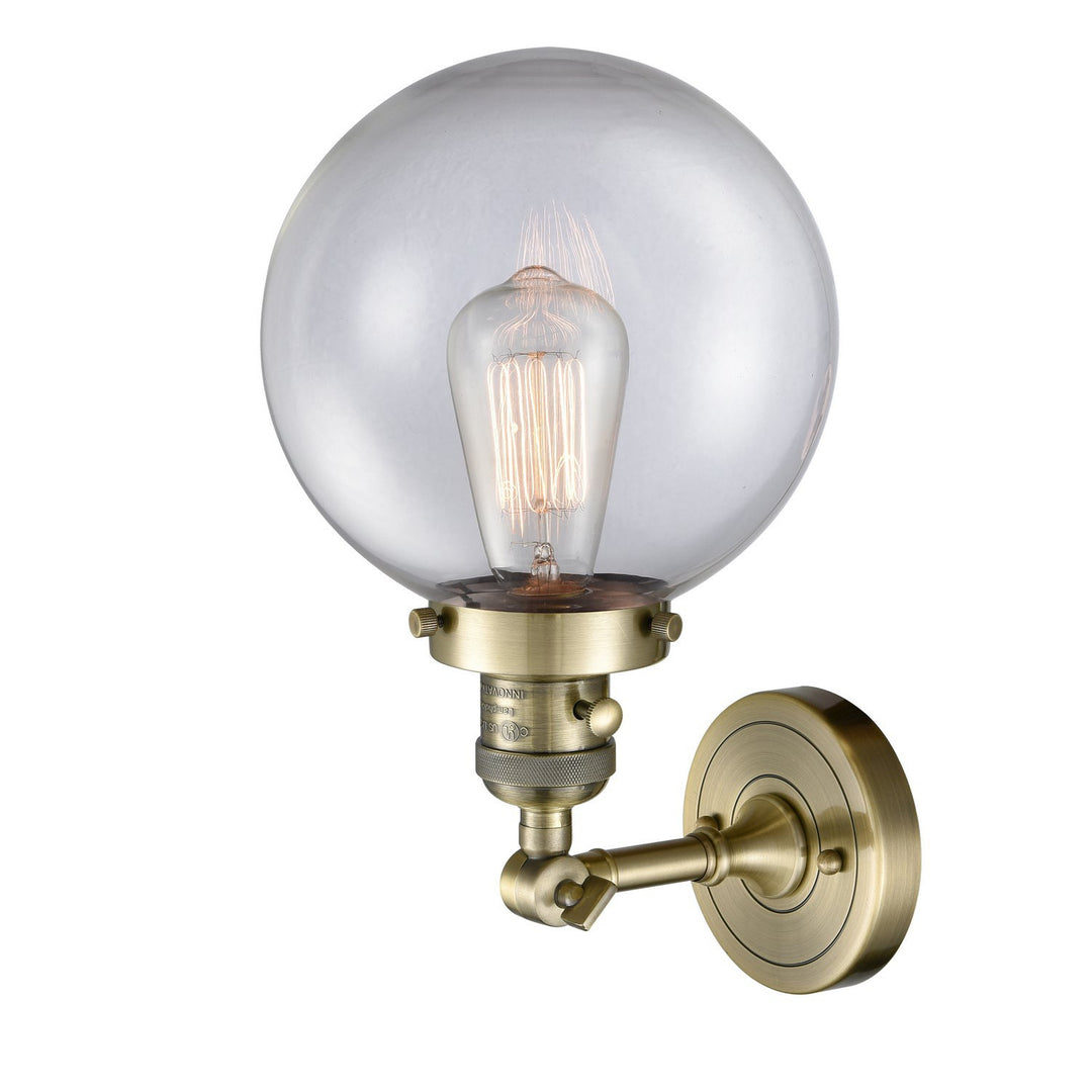 Innovations Franklin Restoration 203SW-AB-G202-8-LED Wall Sconce Light - Antique Brass