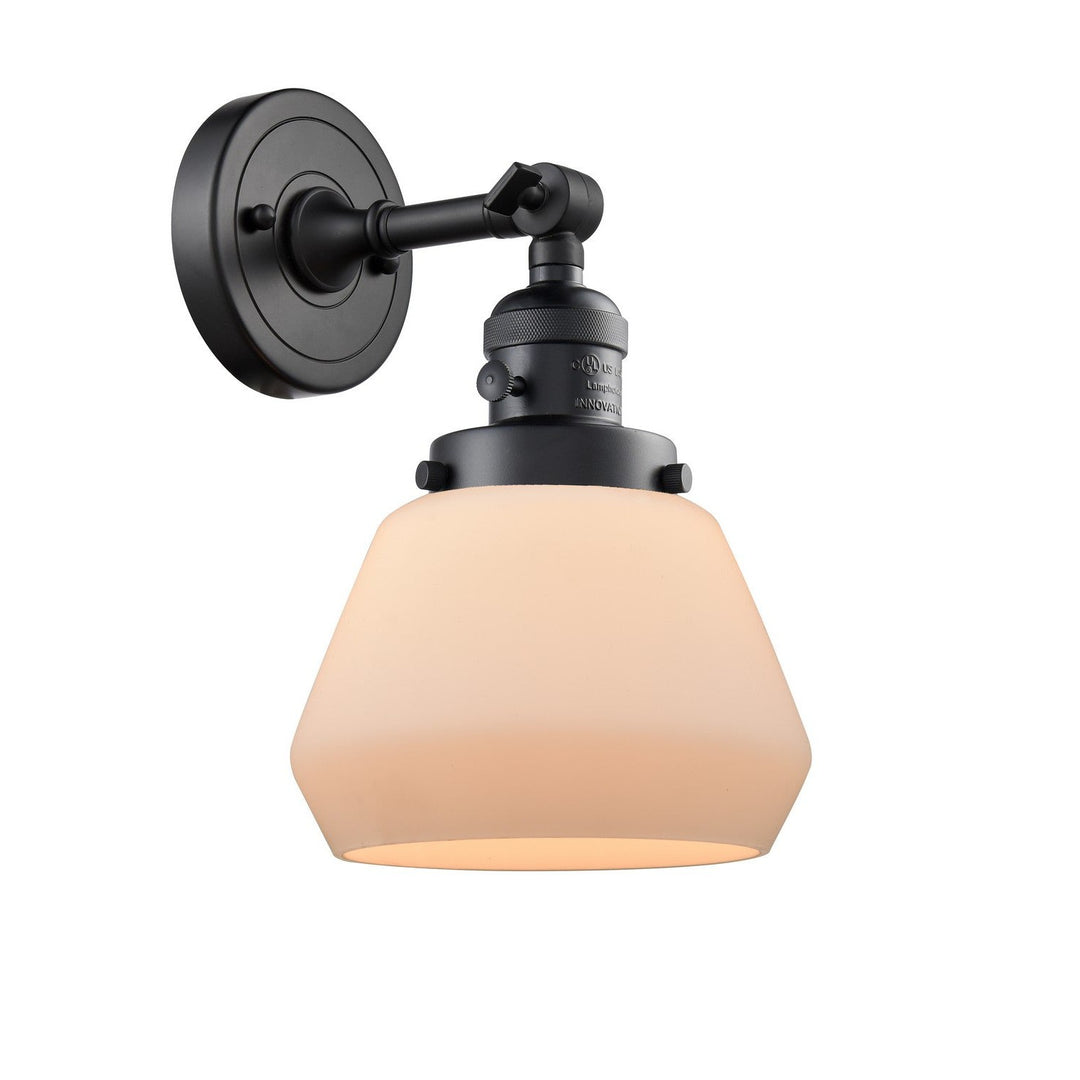 Innovations Franklin Restoration 203SW-BK-G171-LED Wall Sconce Light - Matte Black