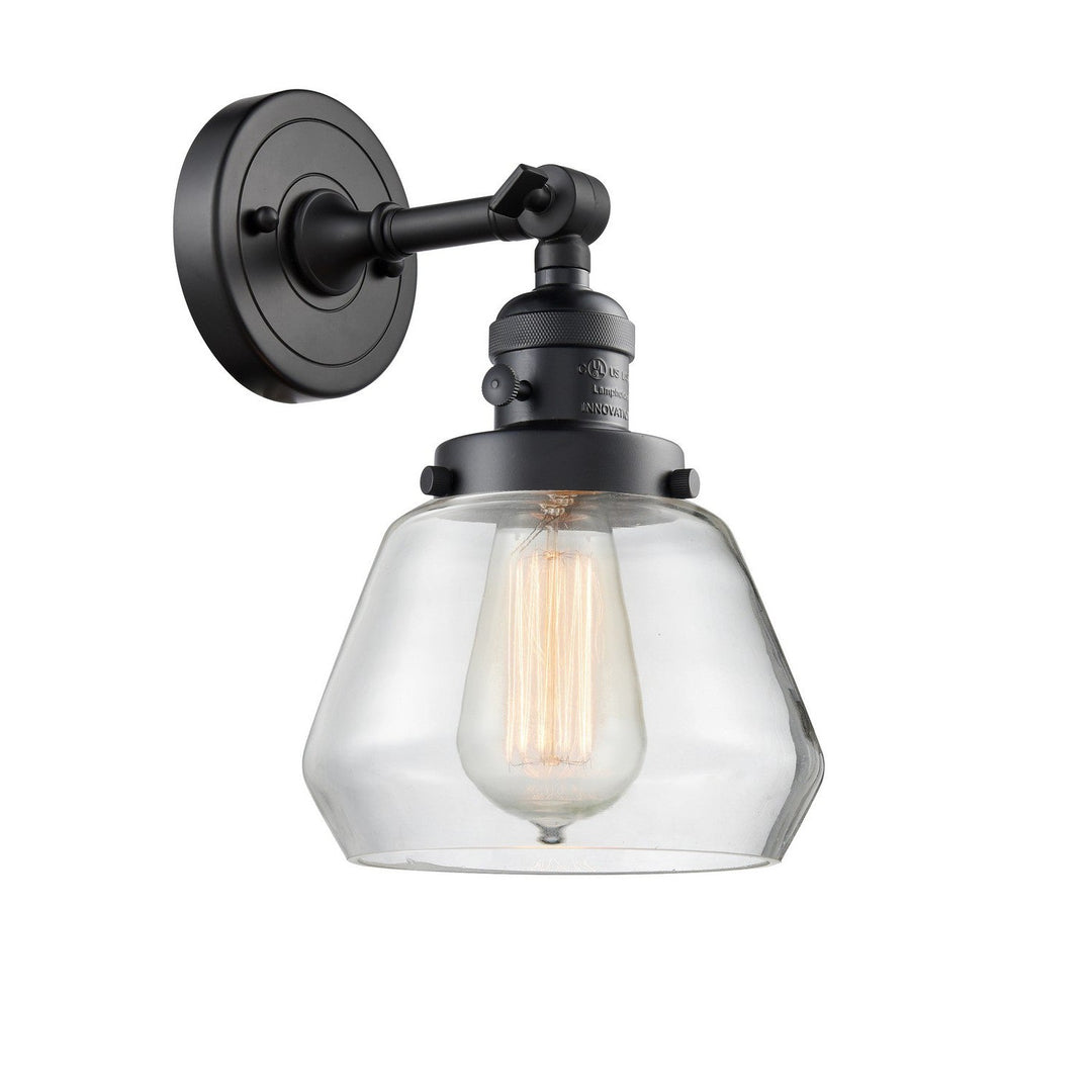 Innovations Franklin Restoration 203SW-BK-G172-LED Wall Sconce Light - Matte Black