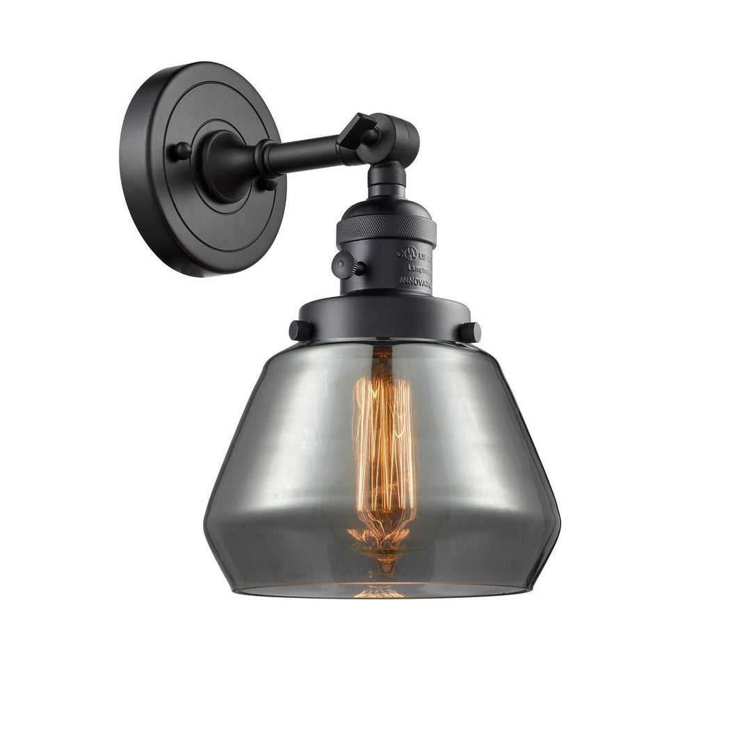 Innovations Franklin Restoration 203SW-BK-G173-LED Wall Sconce Light - Matte Black
