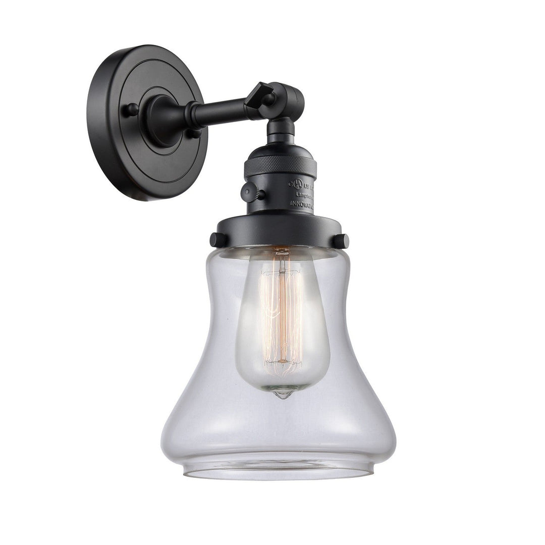 Innovations Franklin Restoration 203SW-BK-G192-LED Wall Sconce Light - Matte Black