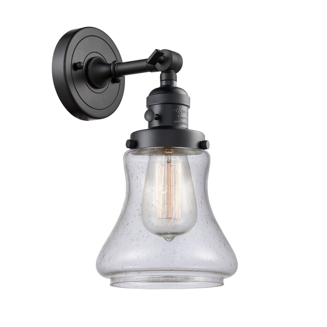 Innovations Franklin Restoration 203SW-BK-G194-LED Wall Sconce Light - Matte Black