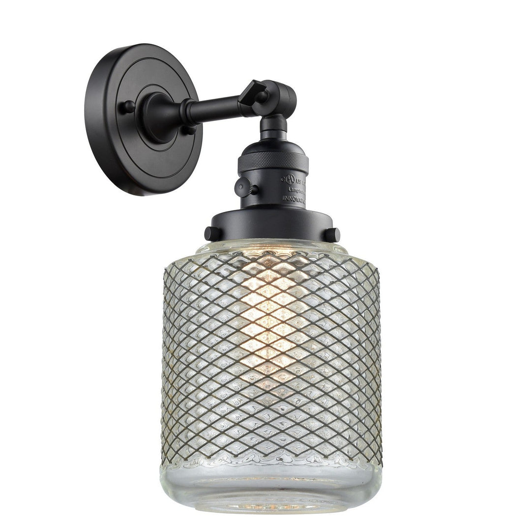 Innovations Franklin Restoration 203SW-BK-G262-LED Wall Sconce Light - Matte Black