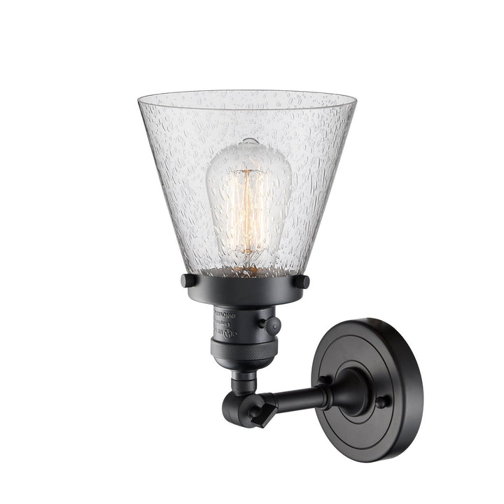 Innovations Franklin Restoration 203SW-BK-G64 Wall Sconce Light - Matte Black