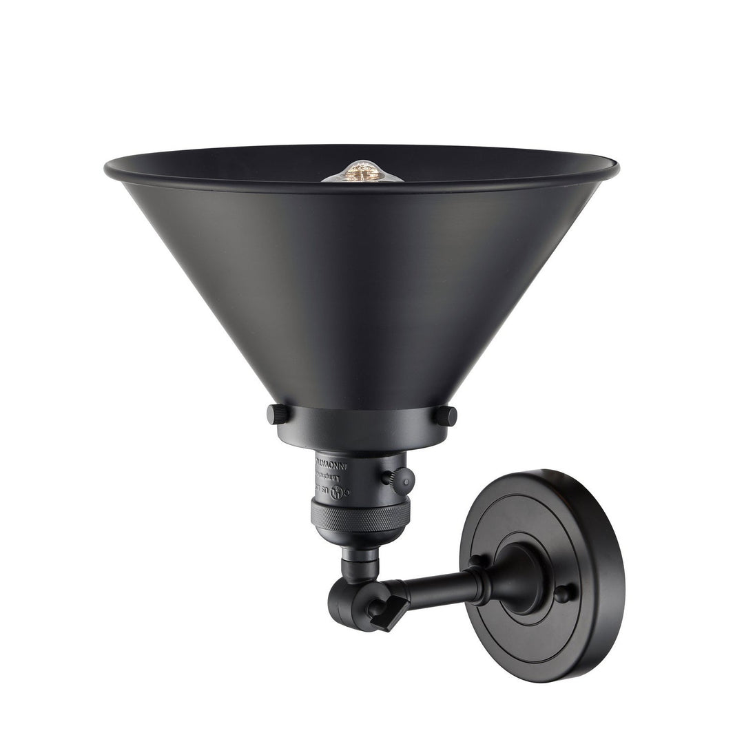 Innovations Franklin Restoration 203SW-BK-M10-BK Wall Sconce Light - Matte Black