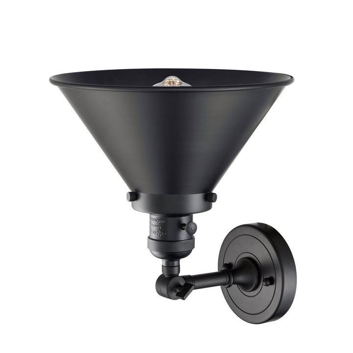 Innovations Franklin Restoration 203SW-BK-M10-BK Wall Sconce Light - Matte Black