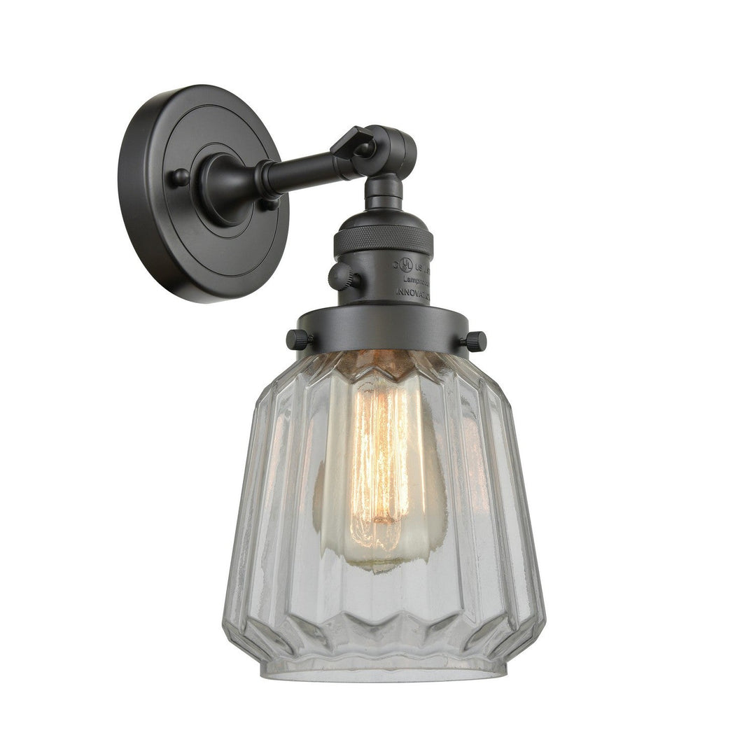 Innovations Franklin Restoration 203SW-OB-G142-LED Wall Sconce Light - Oil Rubbed Bronze