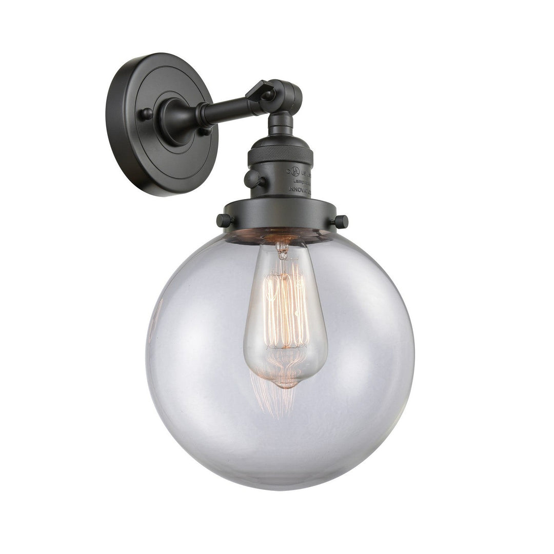 Innovations Franklin Restoration 203SW-OB-G202-8-LED Wall Sconce Light - Oil Rubbed Bronze