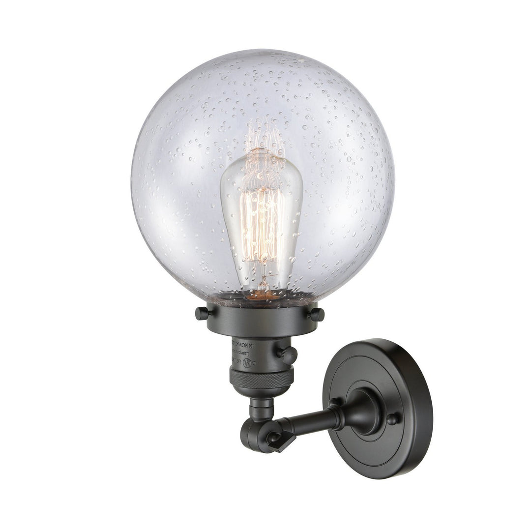 Innovations Franklin Restoration 203SW-OB-G204-8 Wall Sconce Light - Oil Rubbed Bronze