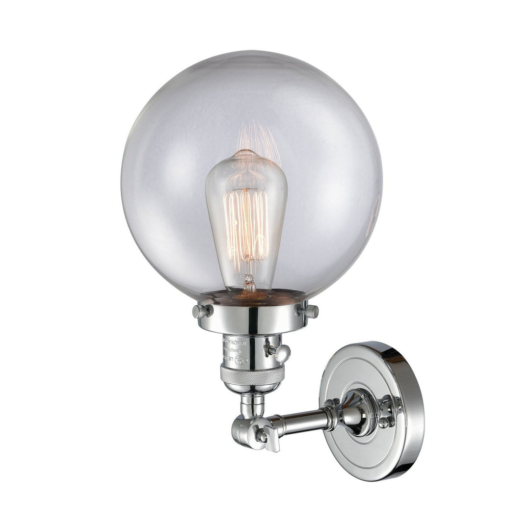 Innovations Franklin Restoration 203SW-PC-G202-8 Wall Sconce Light - Polished Chrome