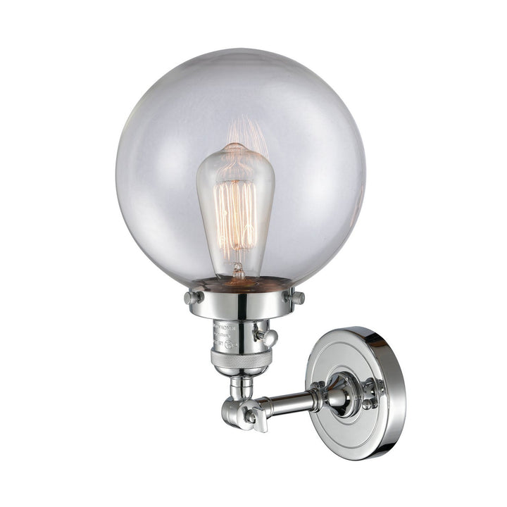Innovations Franklin Restoration 203SW-PC-G202-8 Wall Sconce Light - Polished Chrome
