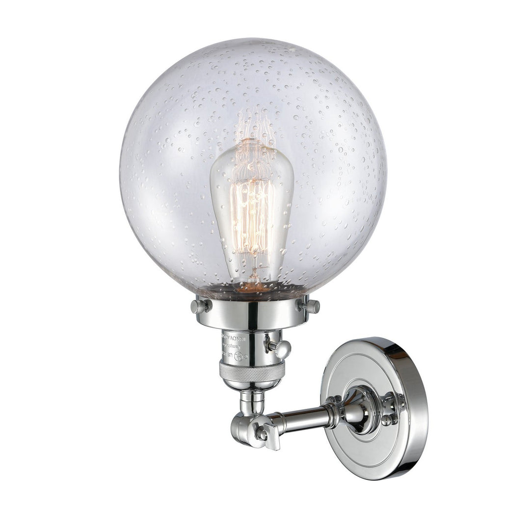 Innovations Franklin Restoration 203SW-PC-G204-8 Wall Sconce Light - Polished Chrome