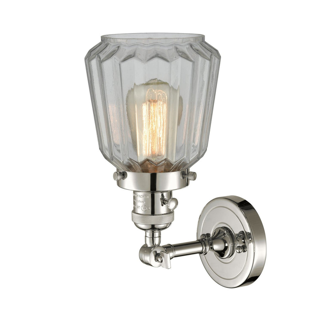 Innovations Franklin Restoration 203SW-PN-G142 Wall Sconce Light - Polished Nickel