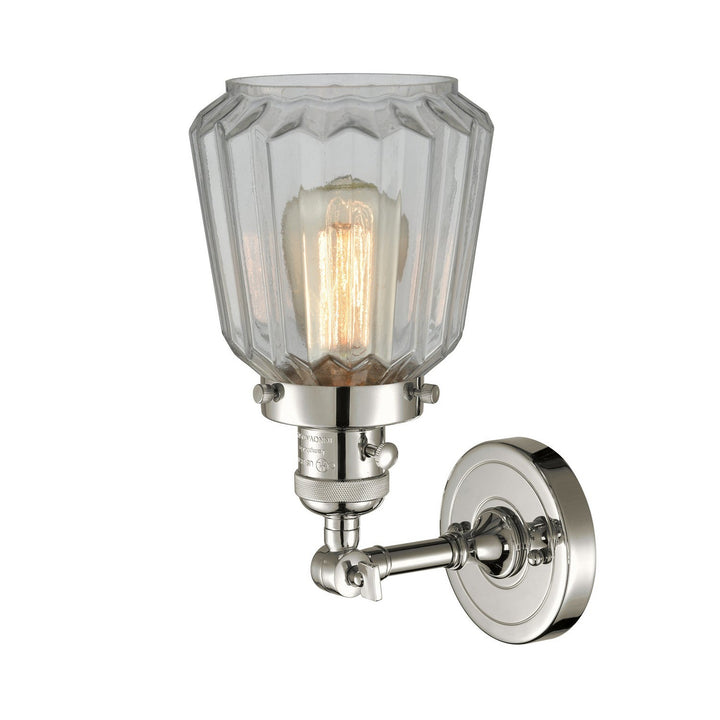 Innovations Franklin Restoration 203SW-PN-G142 Wall Sconce Light - Polished Nickel