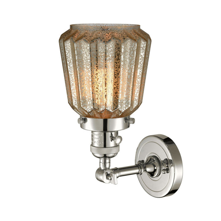 Innovations Franklin Restoration 203SW-PN-G146 Wall Sconce Light - Polished Nickel