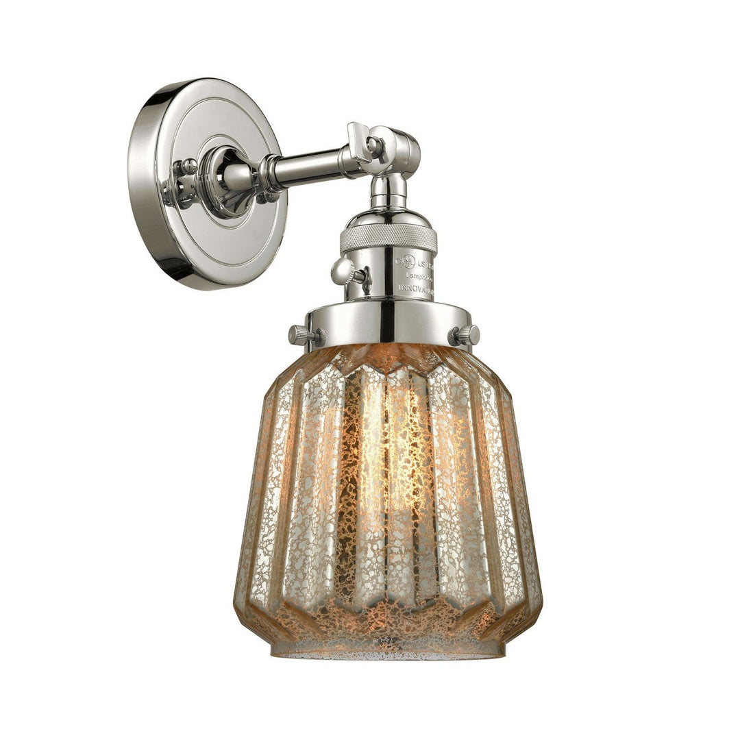 Innovations Franklin Restoration 203SW-PN-G146-LED Wall Sconce Light - Polished Nickel