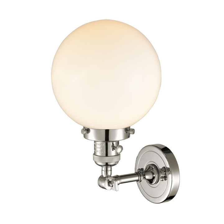 Innovations Franklin Restoration 203SW-PN-G201-8 Wall Sconce Light - Polished Nickel