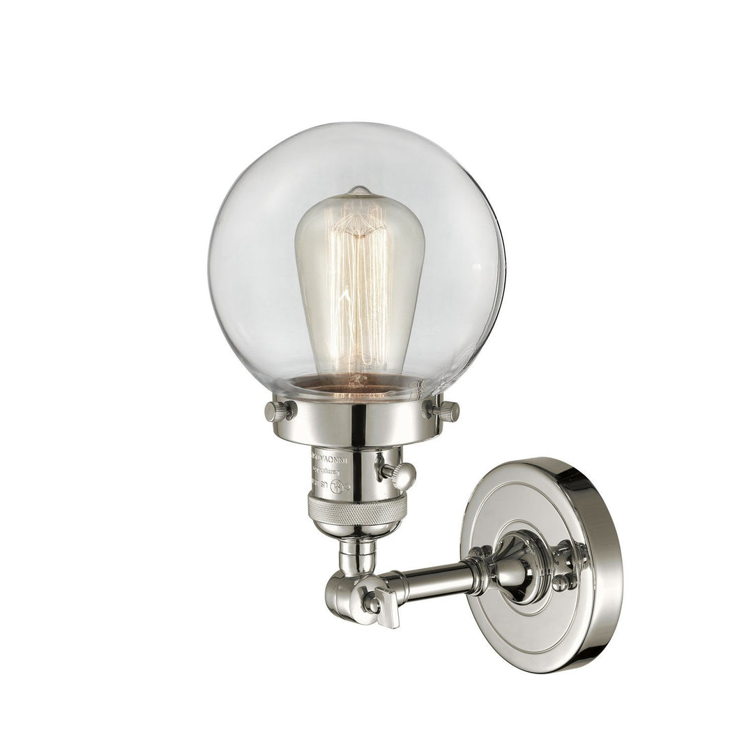 Innovations Franklin Restoration 203SW-PN-G202-6 Wall Sconce Light - Polished Nickel