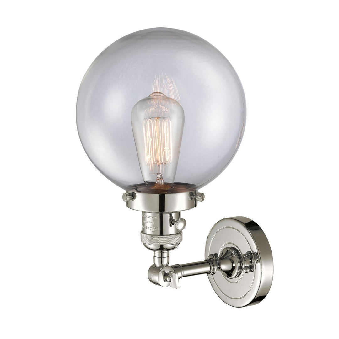 Innovations Franklin Restoration 203SW-PN-G202-8 Wall Sconce Light - Polished Nickel