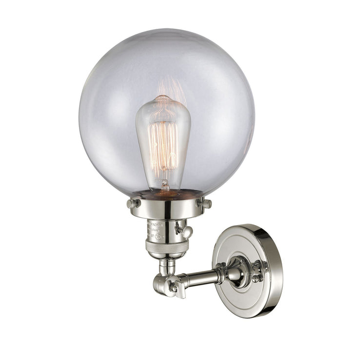 Innovations Franklin Restoration 203SW-PN-G202-8 Wall Sconce Light - Polished Nickel