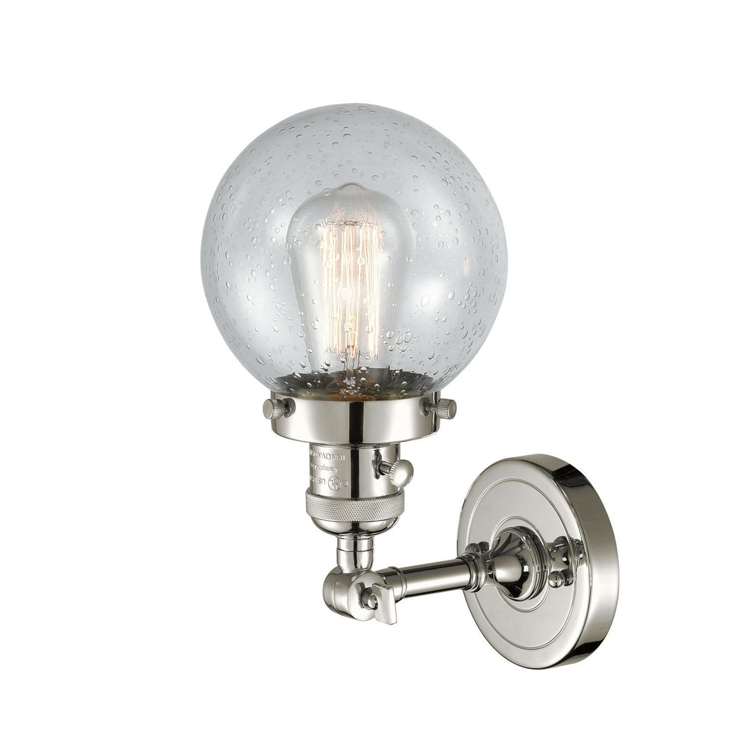 Innovations Franklin Restoration 203SW-PN-G204-6 Wall Sconce Light - Polished Nickel
