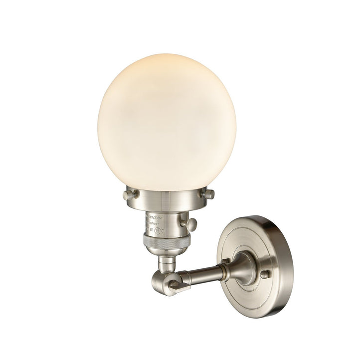 Innovations Franklin Restoration 203SW-SN-G201-6 Wall Sconce Light - Brushed Satin Nickel