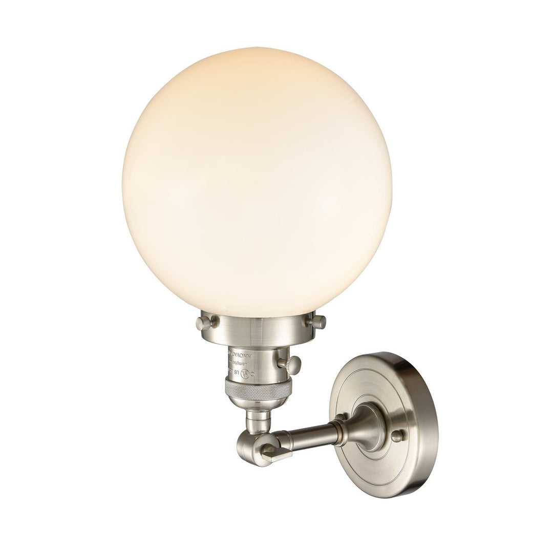 Innovations Franklin Restoration 203SW-SN-G201-8 Wall Sconce Light - Brushed Satin Nickel