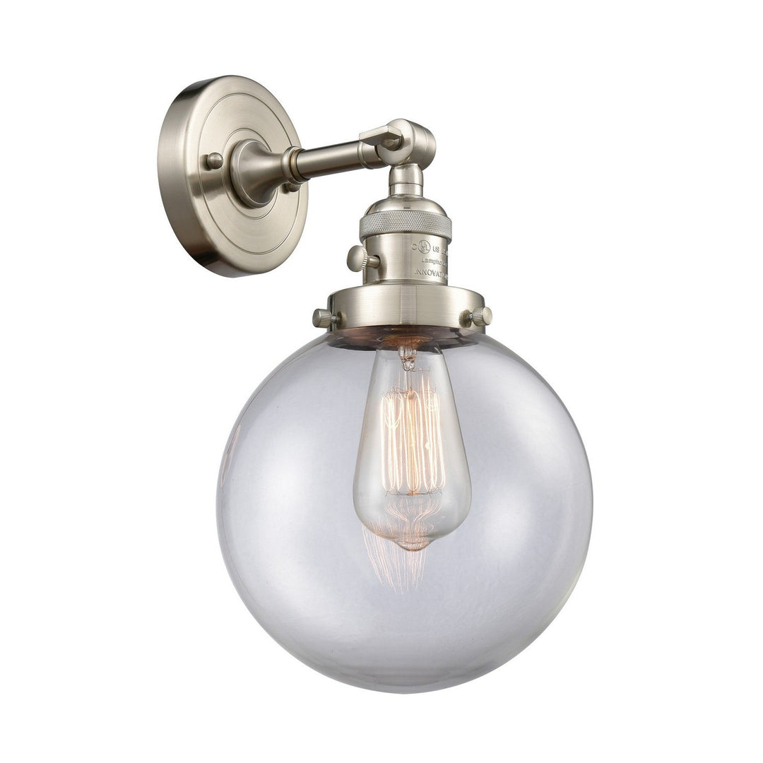 Innovations Franklin Restoration 203SW-SN-G202-8-LED Wall Sconce Light - Brushed Satin Nickel