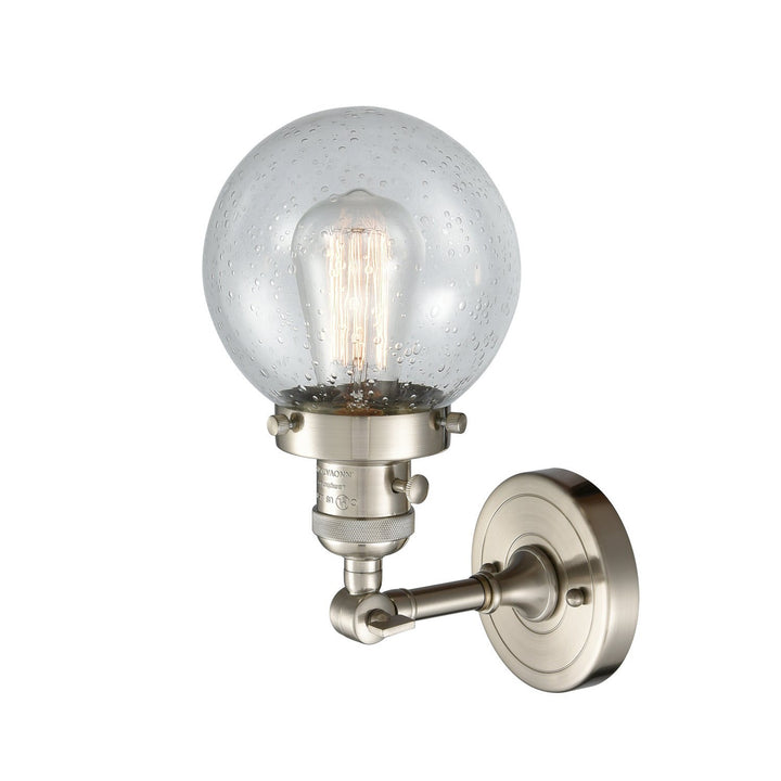 Innovations Franklin Restoration 203SW-SN-G204-6 Wall Sconce Light - Brushed Satin Nickel
