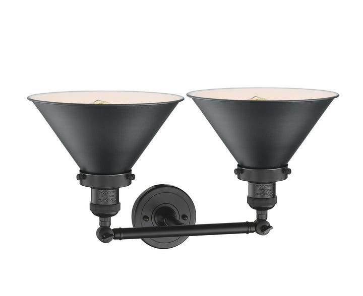 Innovations Franklin Restoration 208-BK-M10-BK-LED Bath Vanity Light 19 in. wide - Matte Black