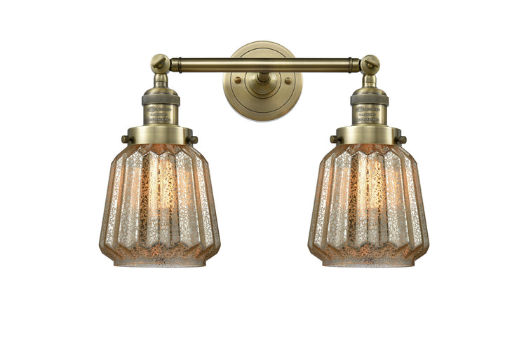 Innovations Franklin Restoration 208L-AB-G146 Bath Vanity Light 7 in. wide - Antique Brass