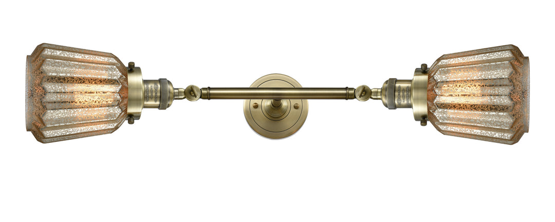 Innovations Franklin Restoration 208L-AB-G146-LED Bath Vanity Light 7 in. wide - Antique Brass