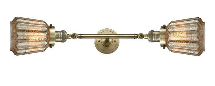 Innovations Franklin Restoration 208L-AB-G146-LED Bath Vanity Light 7 in. wide - Antique Brass