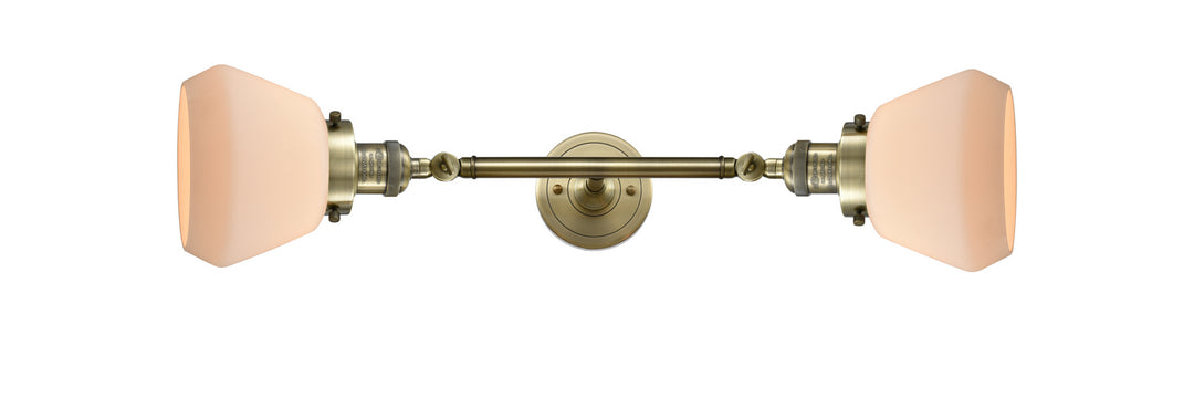 Innovations Franklin Restoration 208L-AB-G171 Bath Vanity Light 7 in. wide - Antique Brass