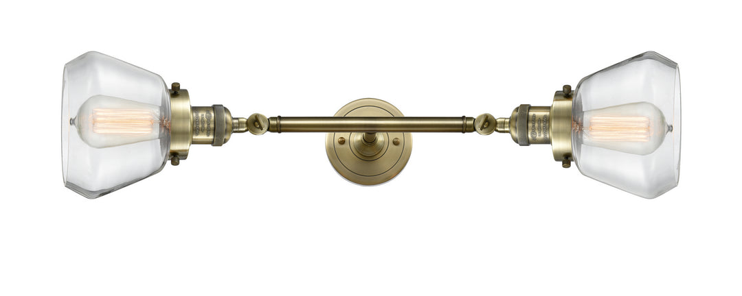 Innovations Franklin Restoration 208L-AB-G172 Bath Vanity Light 7 in. wide - Antique Brass