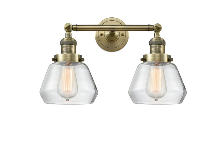 Innovations Franklin Restoration 208L-AB-G172 Bath Vanity Light 7 in. wide - Antique Brass