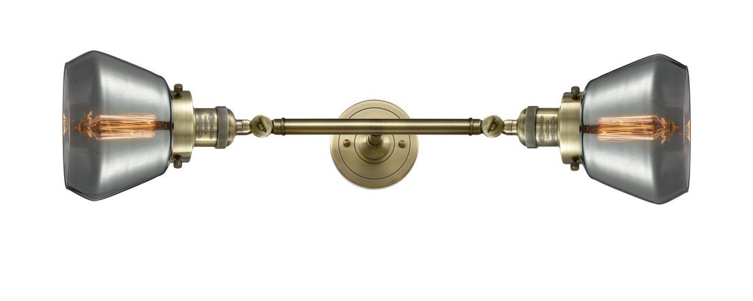 Innovations Franklin Restoration 208L-AB-G173 Bath Vanity Light 7 in. wide - Antique Brass