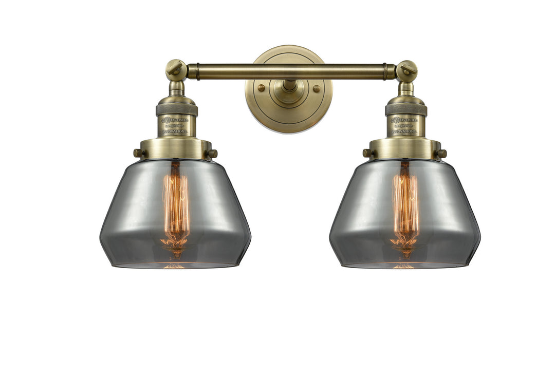 Innovations Franklin Restoration 208L-AB-G173 Bath Vanity Light 7 in. wide - Antique Brass