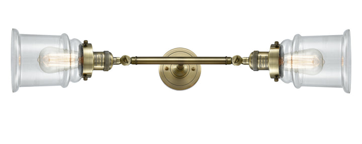 Innovations Franklin Restoration 208L-AB-G182 Bath Vanity Light 6 in. wide - Antique Brass