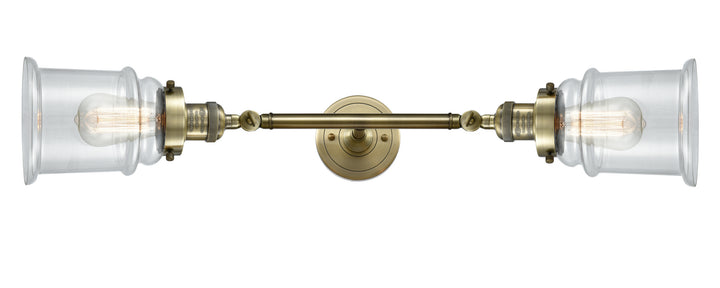 Innovations Franklin Restoration 208L-AB-G182-LED Bath Vanity Light 6 in. wide - Antique Brass