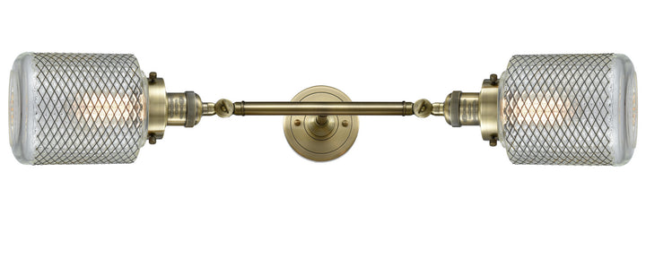 Innovations Franklin Restoration 208L-AB-G262 Bath Vanity Light 6 in. wide - Antique Brass