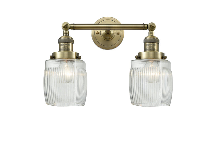 Innovations Franklin Restoration 208L-AB-G302 Bath Vanity Light 6 in. wide - Antique Brass