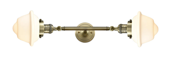 Innovations Franklin Restoration 208L-AB-G531 Bath Vanity Light 8 in. wide - Antique Brass