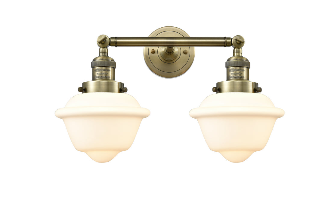 Innovations Franklin Restoration 208L-AB-G531 Bath Vanity Light 8 in. wide - Antique Brass