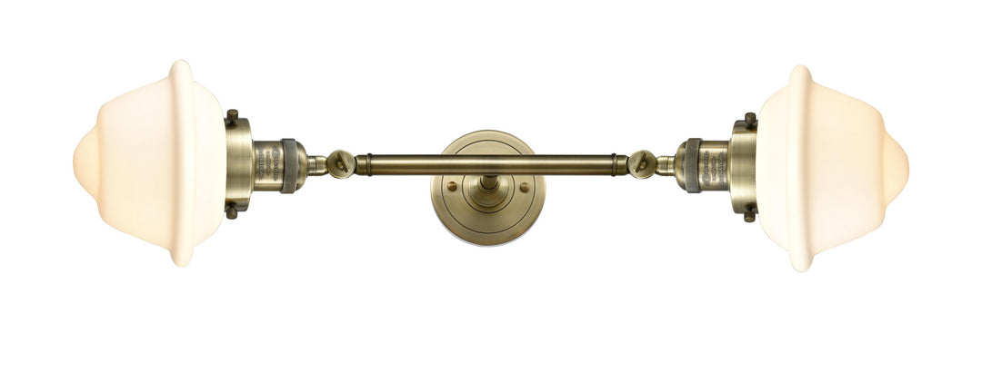 Innovations Franklin Restoration 208L-AB-G531-LED Bath Vanity Light 8 in. wide - Antique Brass