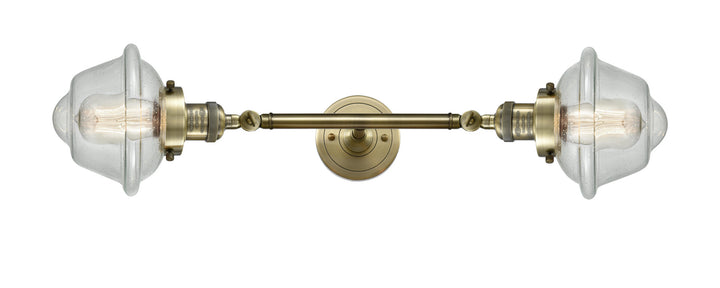 Innovations Franklin Restoration 208L-AB-G534-LED Bath Vanity Light 8 in. wide - Antique Brass