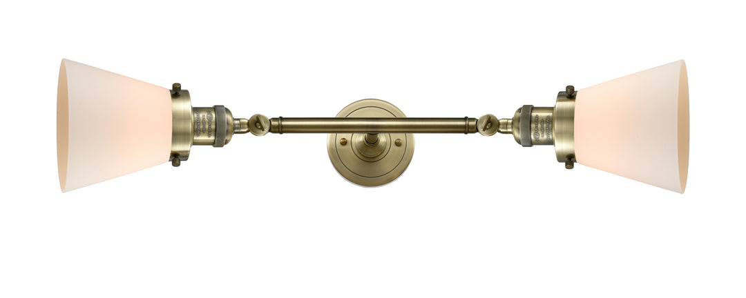 Innovations Franklin Restoration 208L-AB-G61 Bath Vanity Light 7 in. wide - Antique Brass