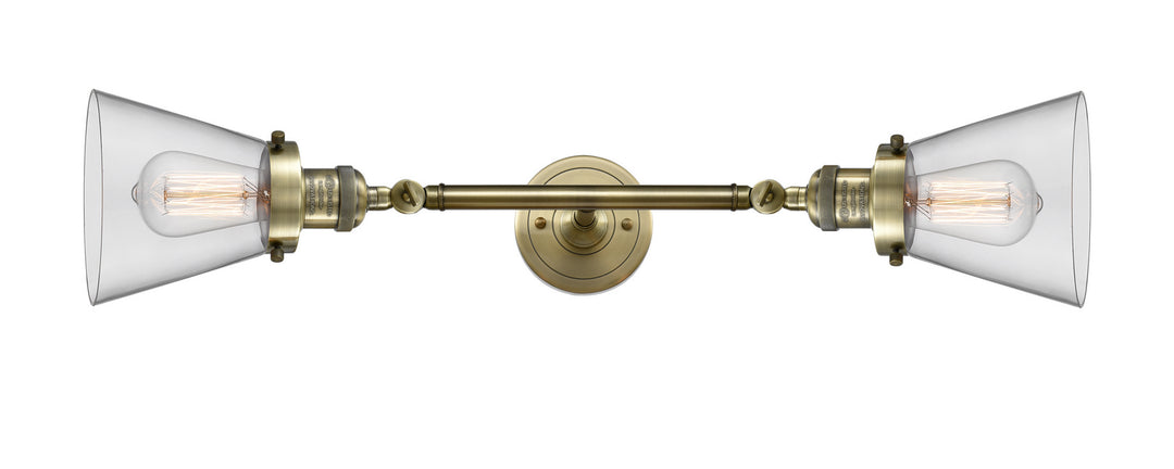 Innovations Franklin Restoration 208L-AB-G62 Bath Vanity Light 7 in. wide - Antique Brass